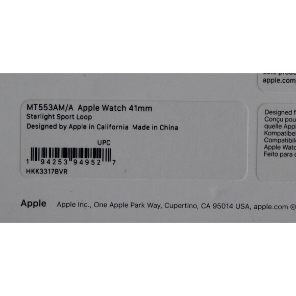 MT553AM-A Apple Watch Band 41mm Starlight Sport Loop Wristband - Picture 7 of 7